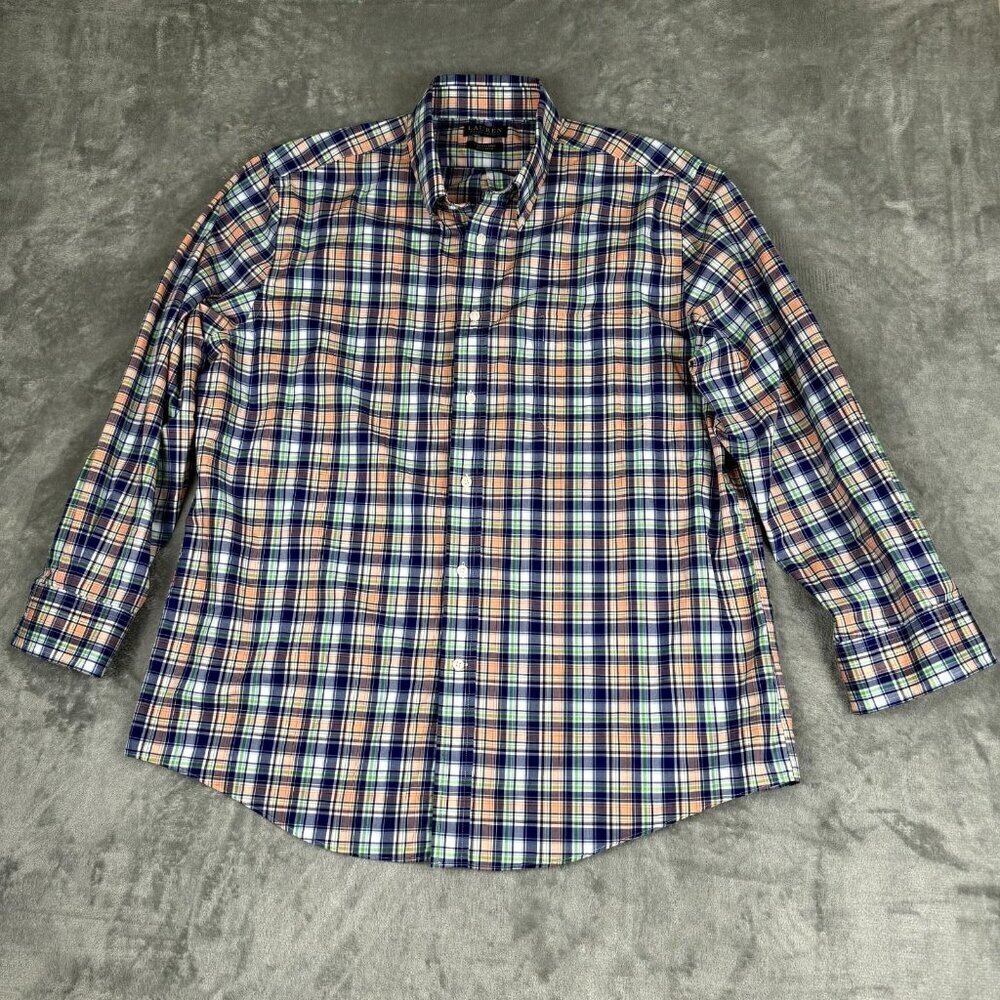 Lauren Ralph Lauren Men Large Black Label Colorful Plaid Long Sleeve Button Down